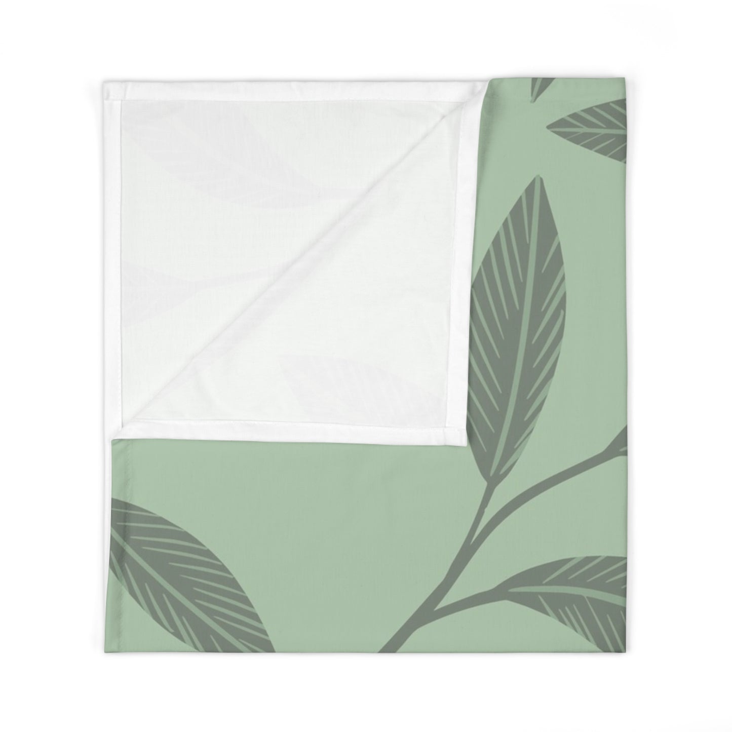 Baby Swaddling Blanket (Sage Leaves Design)