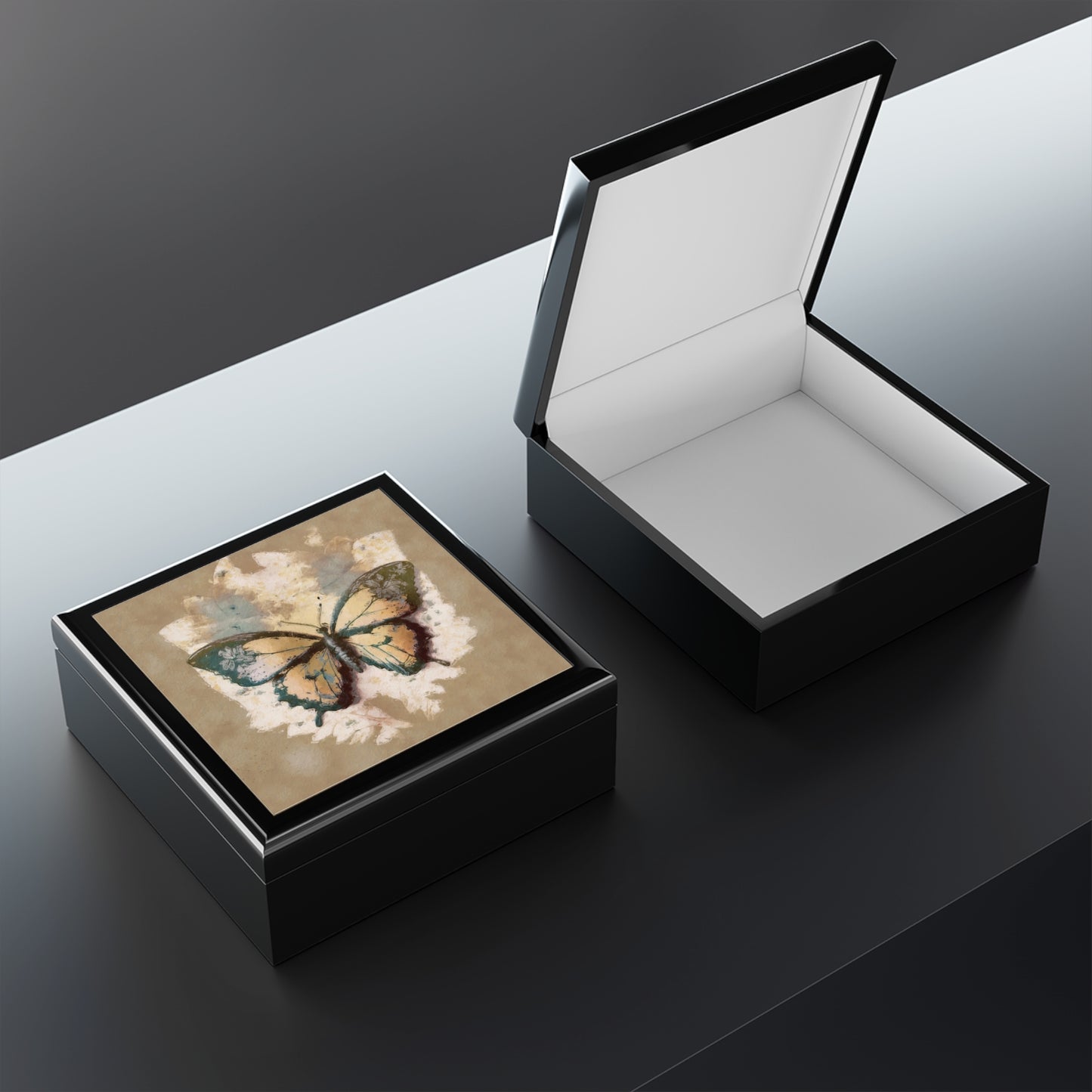 Wooden Vintage Butterfly Jewelry Box - Mother's Day Gift Idea
