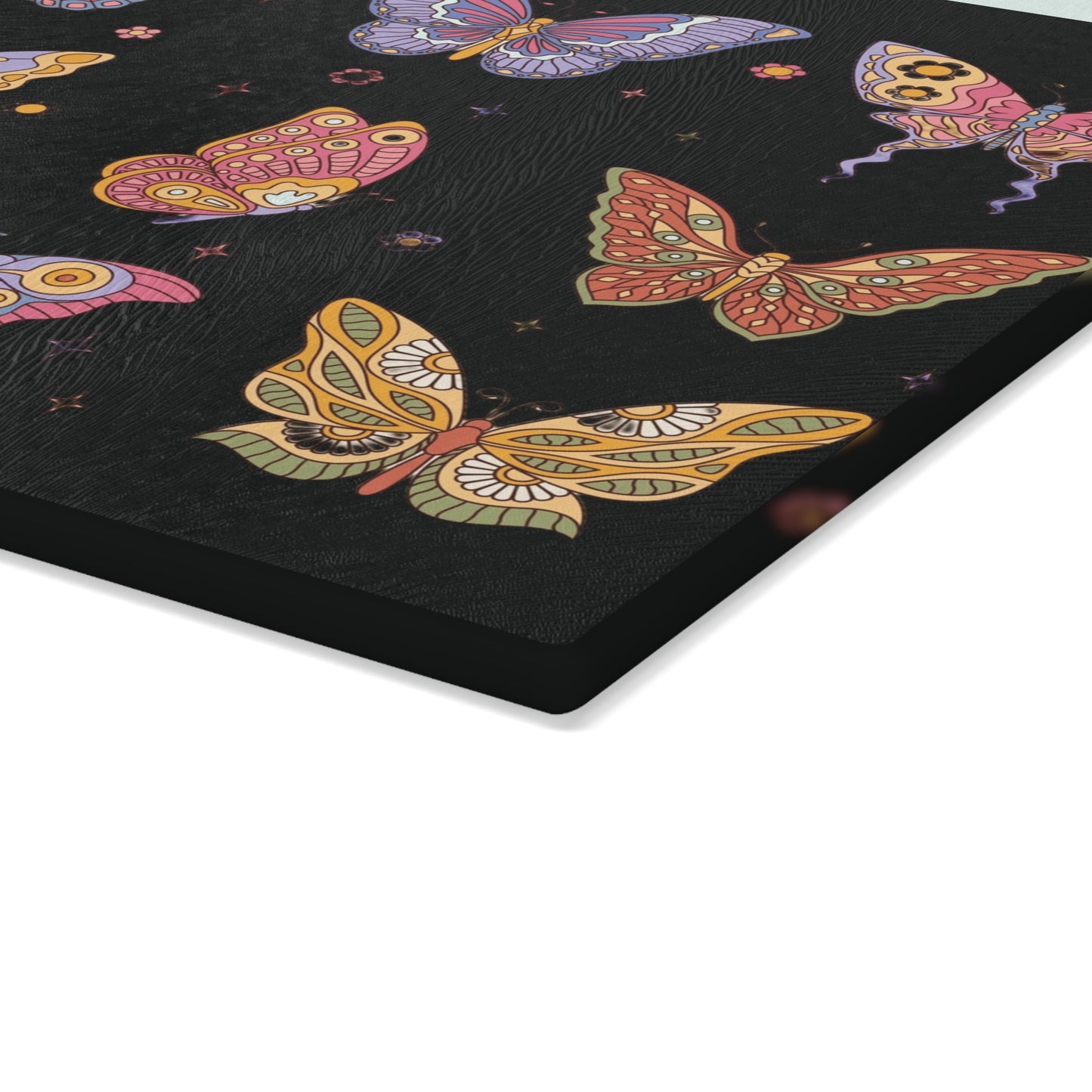 Glass Cutting Board - Bounty of Butterflies Kitchen Decor