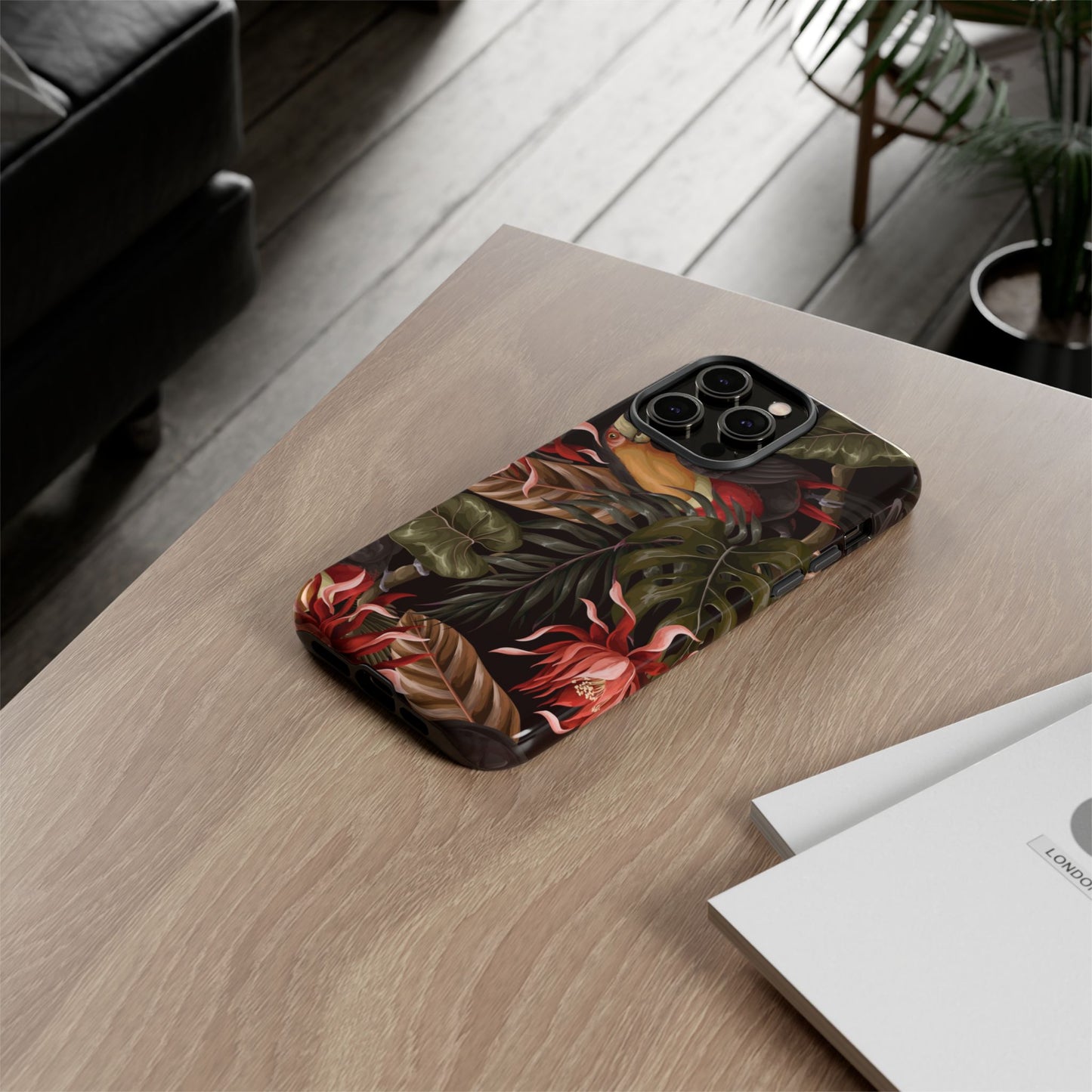 Tough Cases Phone Unique Floral Design with Bird