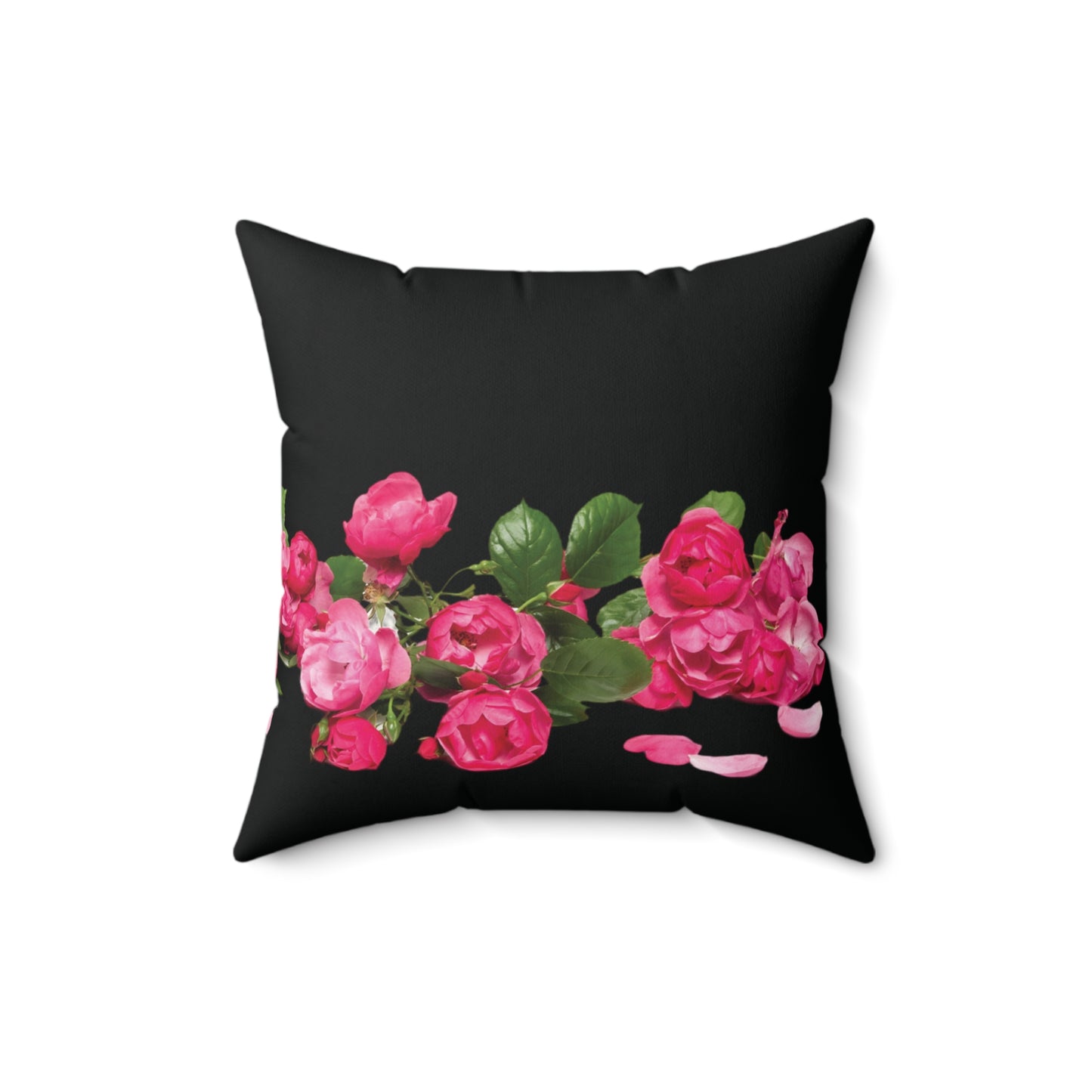 Roses on the Ground Spun Polyester Square Pillow