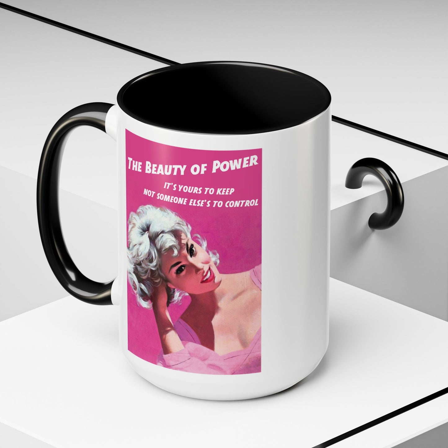 Vintage Accent Coffee Mug, "The Beauty of Power" (15oz)