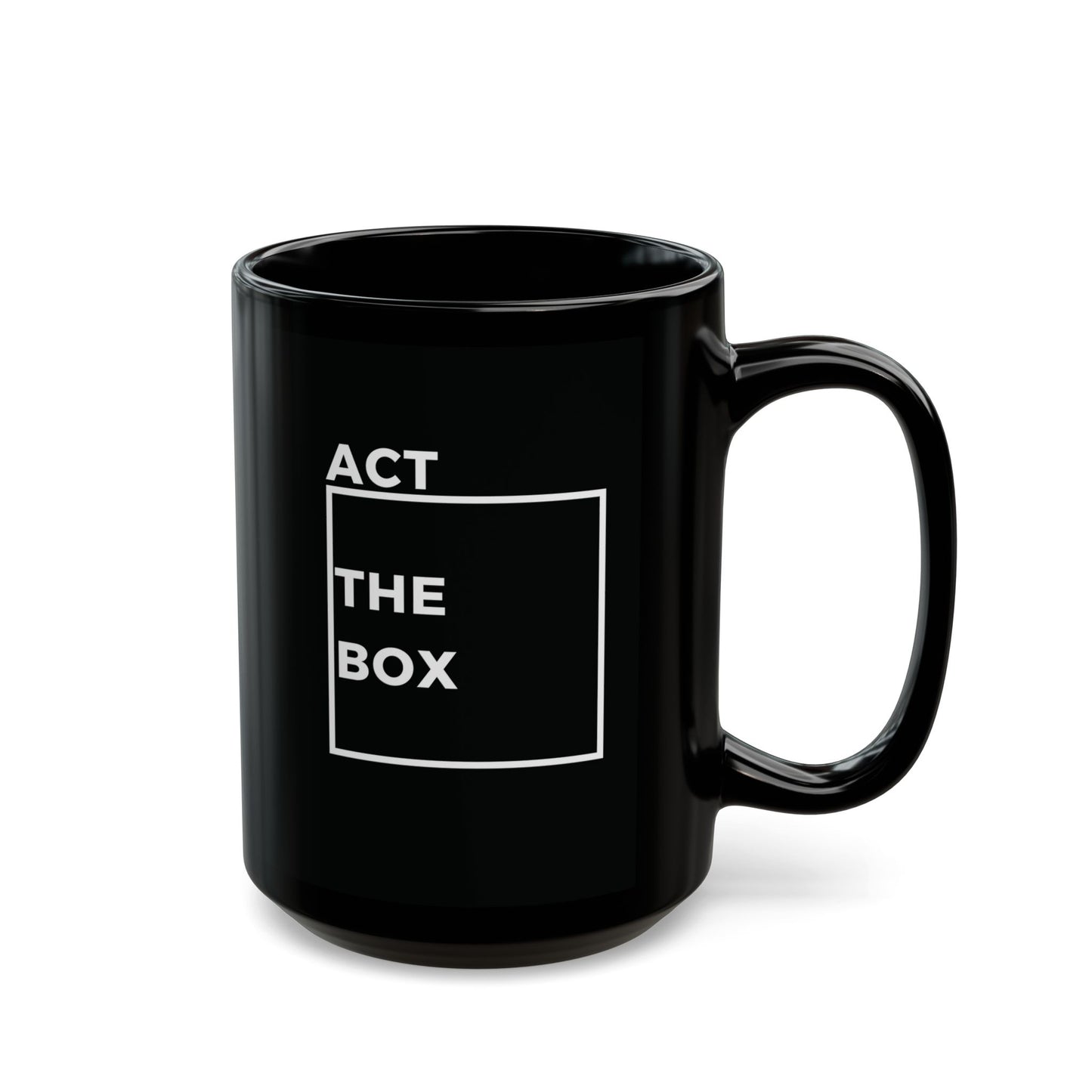 Mug: Act Outside the Box 100% Ceramic Coffee Mug - Gift for Her or Him