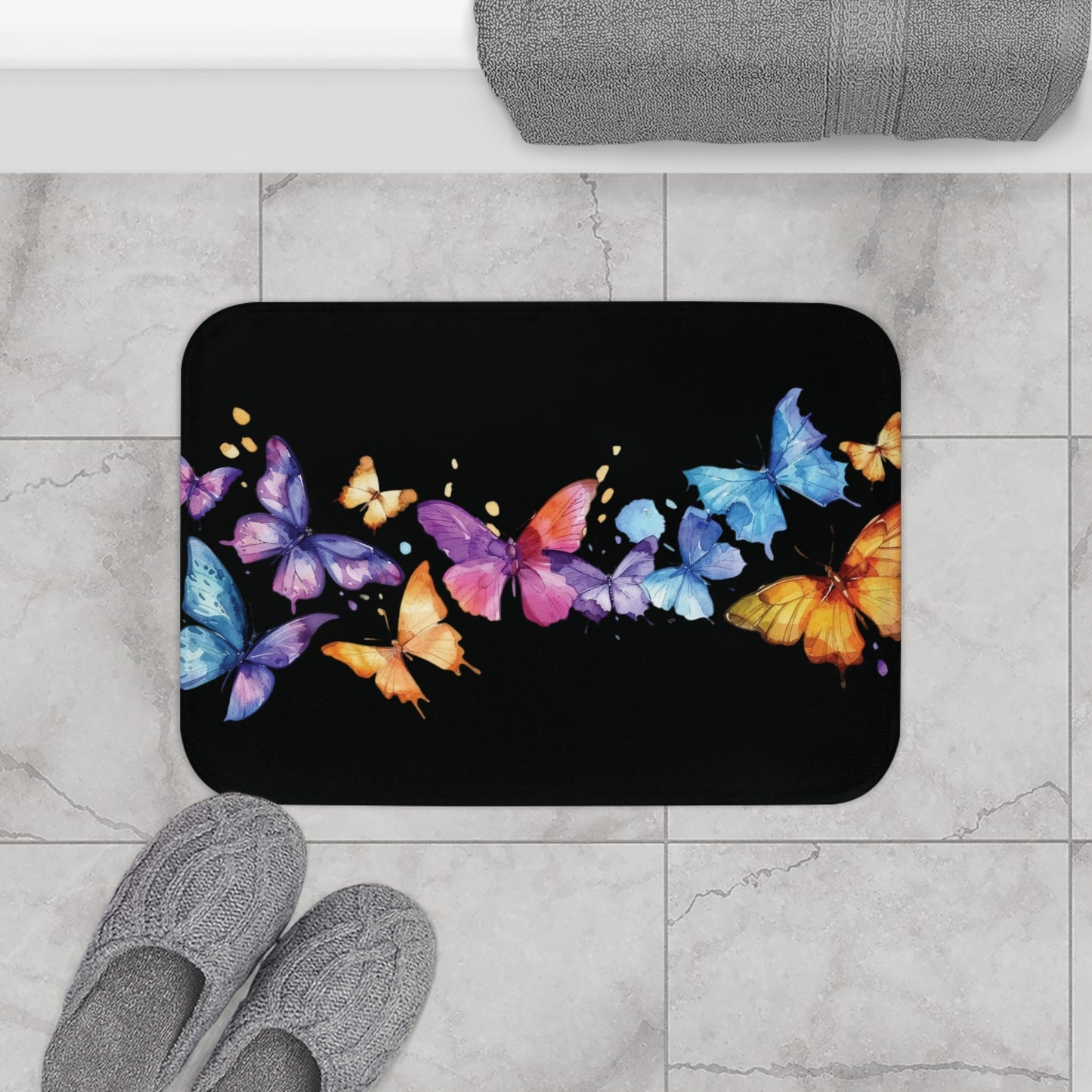 Butterflies and Beauty Bath Mat