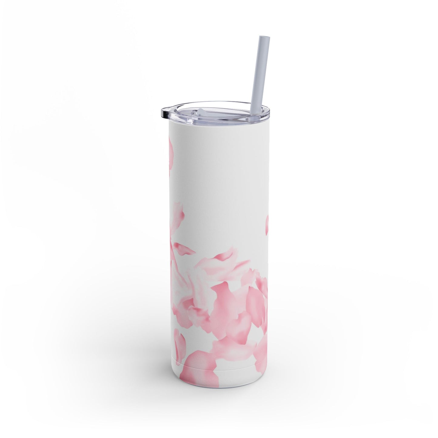 Pink Rose Petals Maars Maker Skinny Matte Tumbler, 20oz