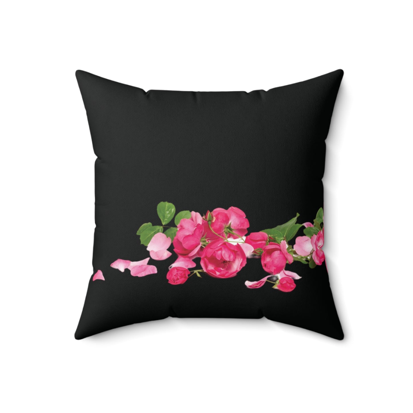 Roses on the Ground Spun Polyester Square Pillow
