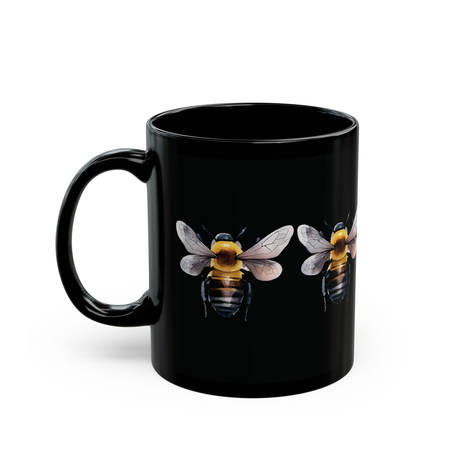 For the love of Bumblebees Black Mug (11oz, 15oz)