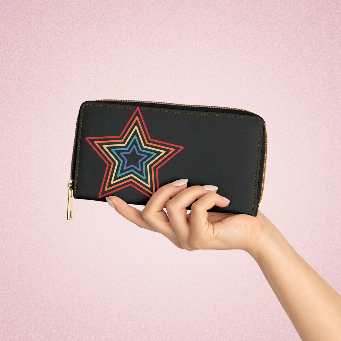 1970's Rainbow Zipper Wallet