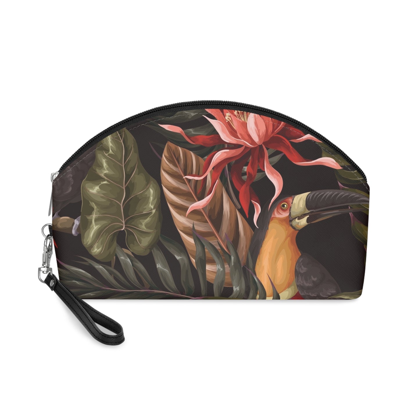 Makeup Bag Unique Floral Design with Bird