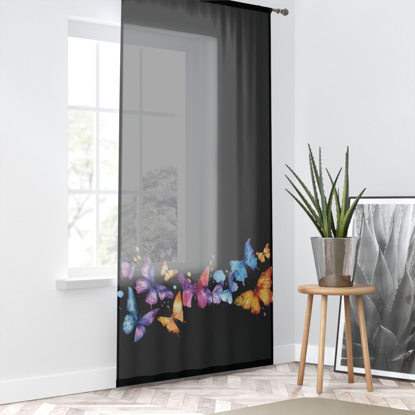 Butterflies and Beauty Window Curtain