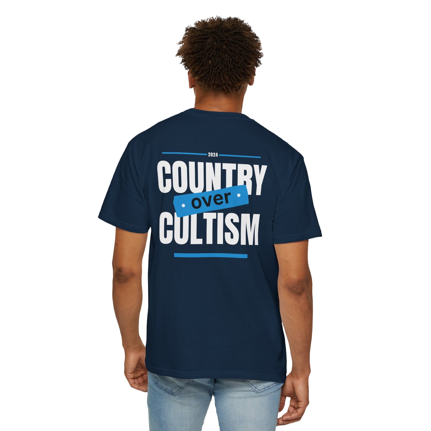 Political Graphic Tee - Vote for Country over Cultism in 2024