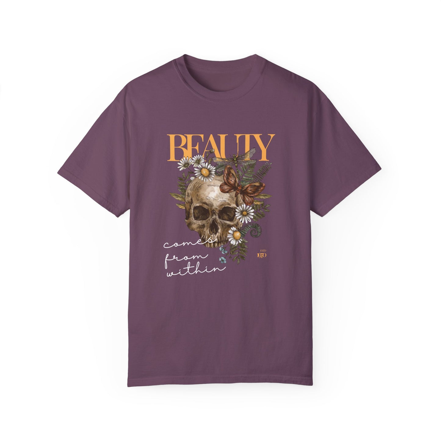 Skull Graphic Tee-Beauty Comes From Within