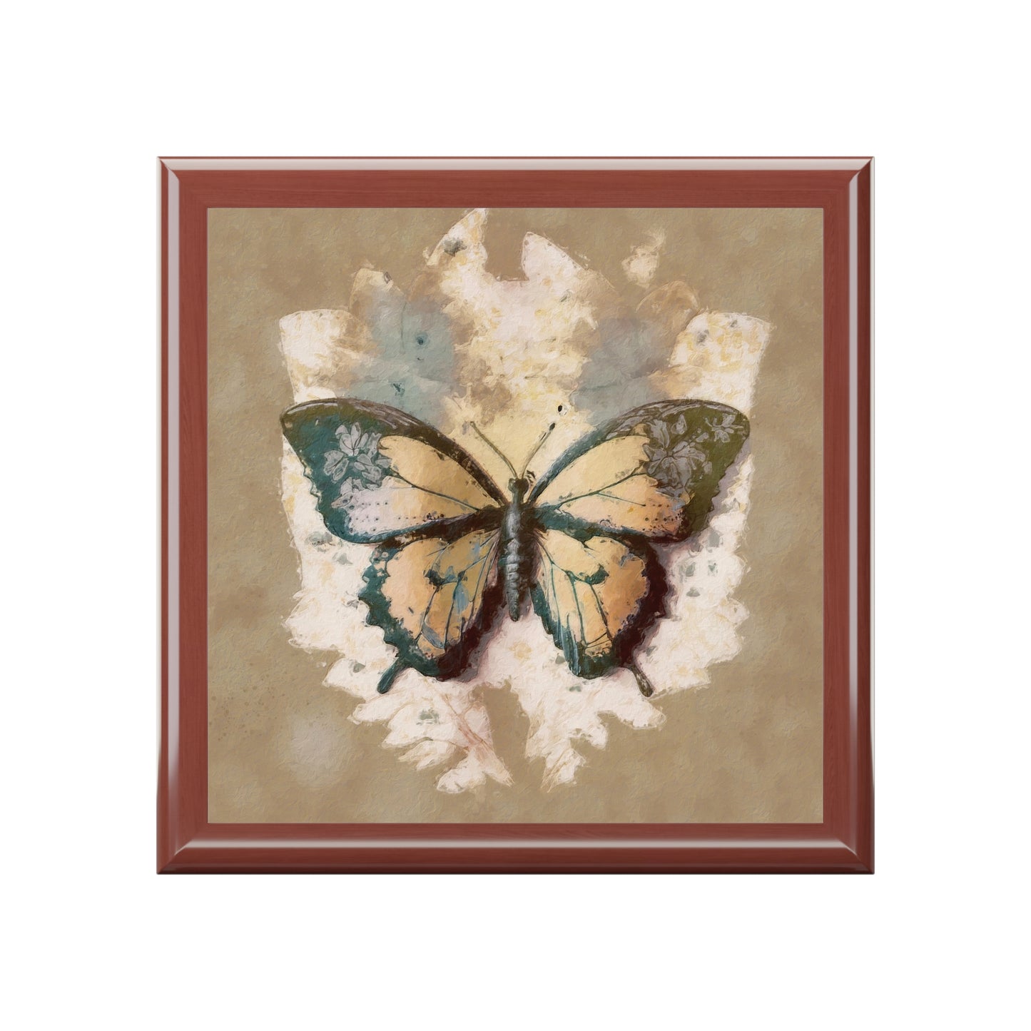 Wooden Vintage Butterfly Jewelry Box - Mother's Day Gift Idea