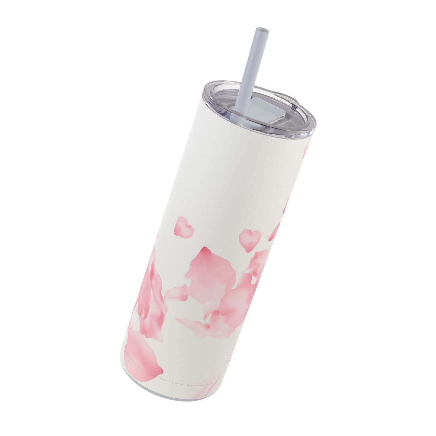 Pink Rose Petals Maars Maker Skinny Matte Tumbler, 20oz