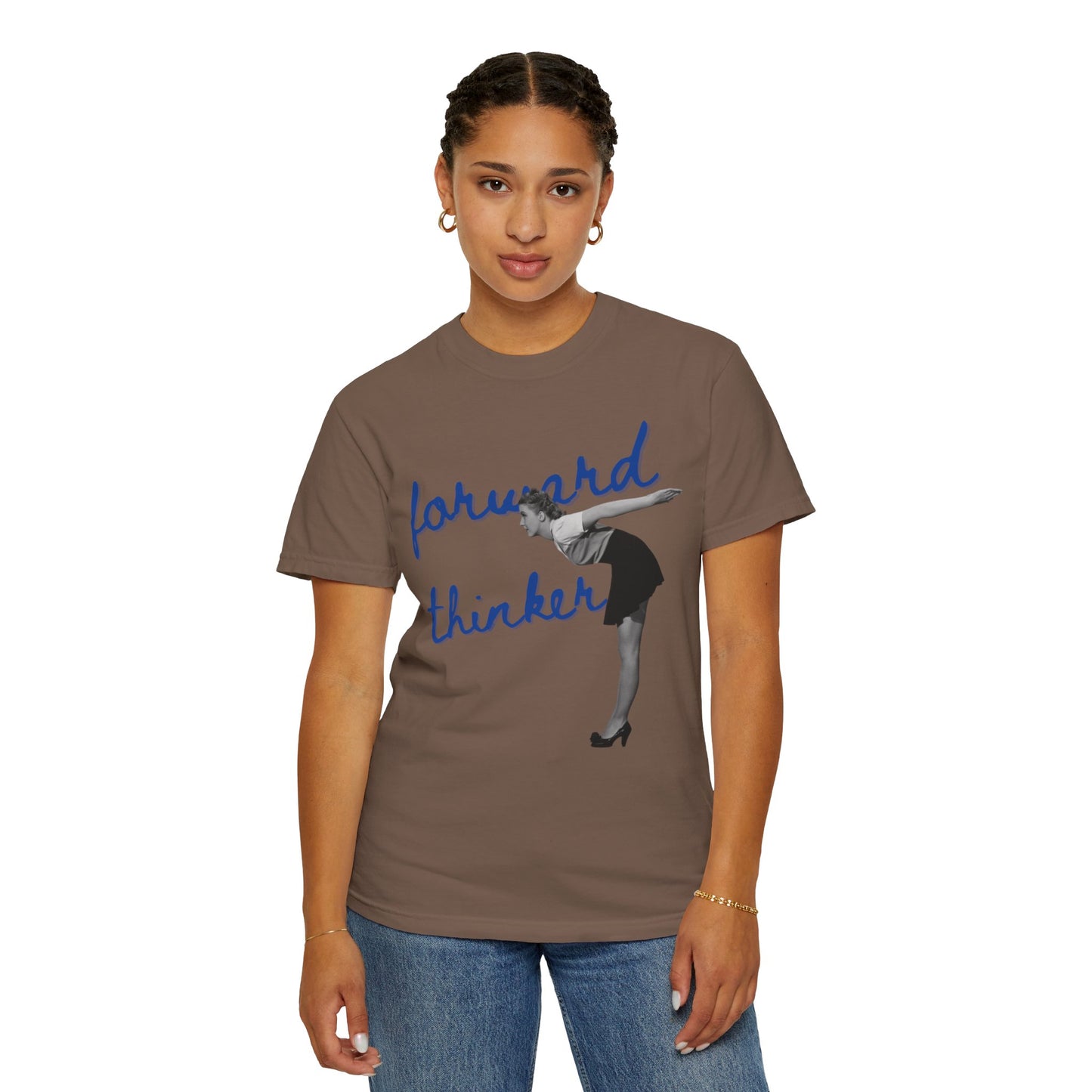 Forward Thinker Unisex Garment-Dyed T-shirt Blue