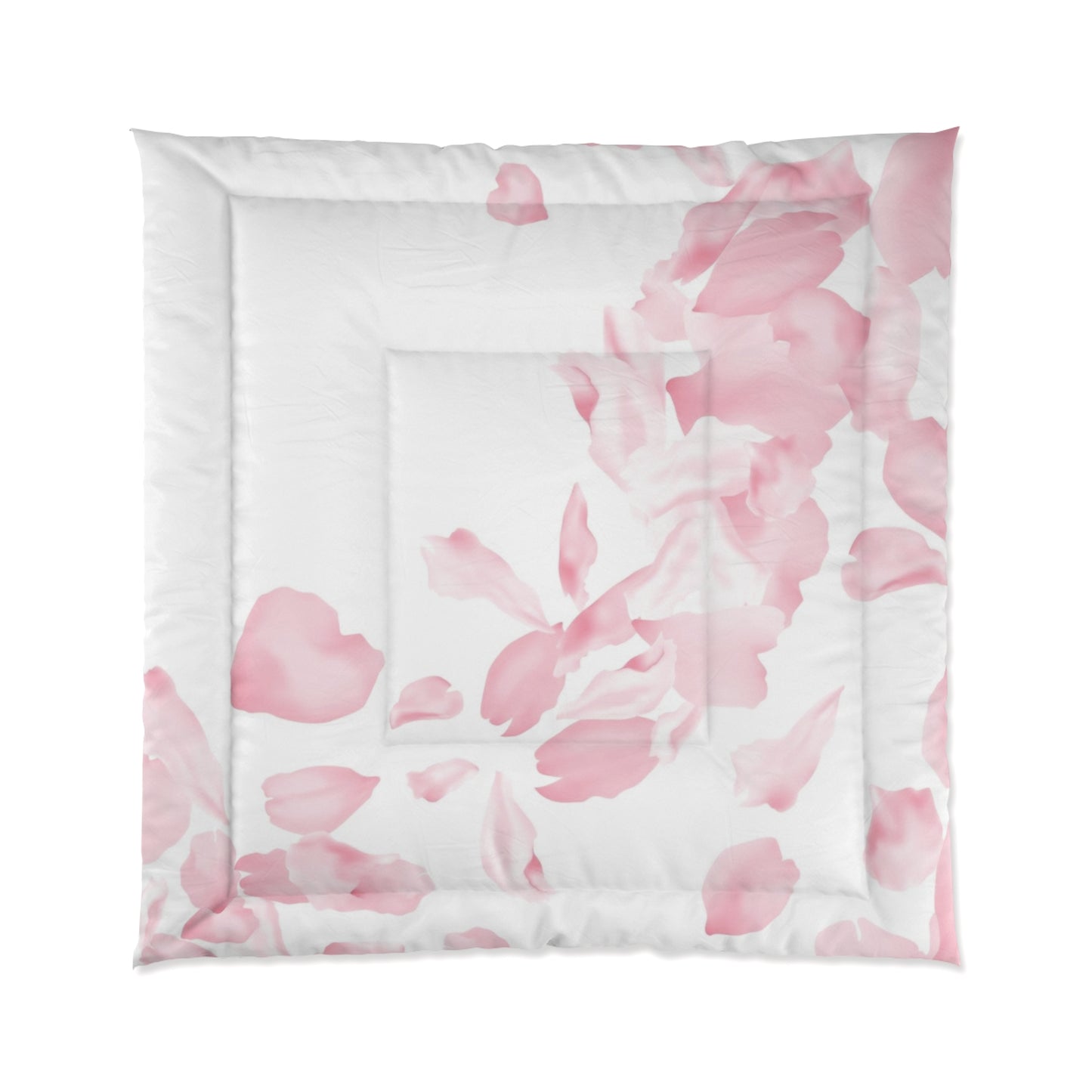 Pink Rose Petals Comforter