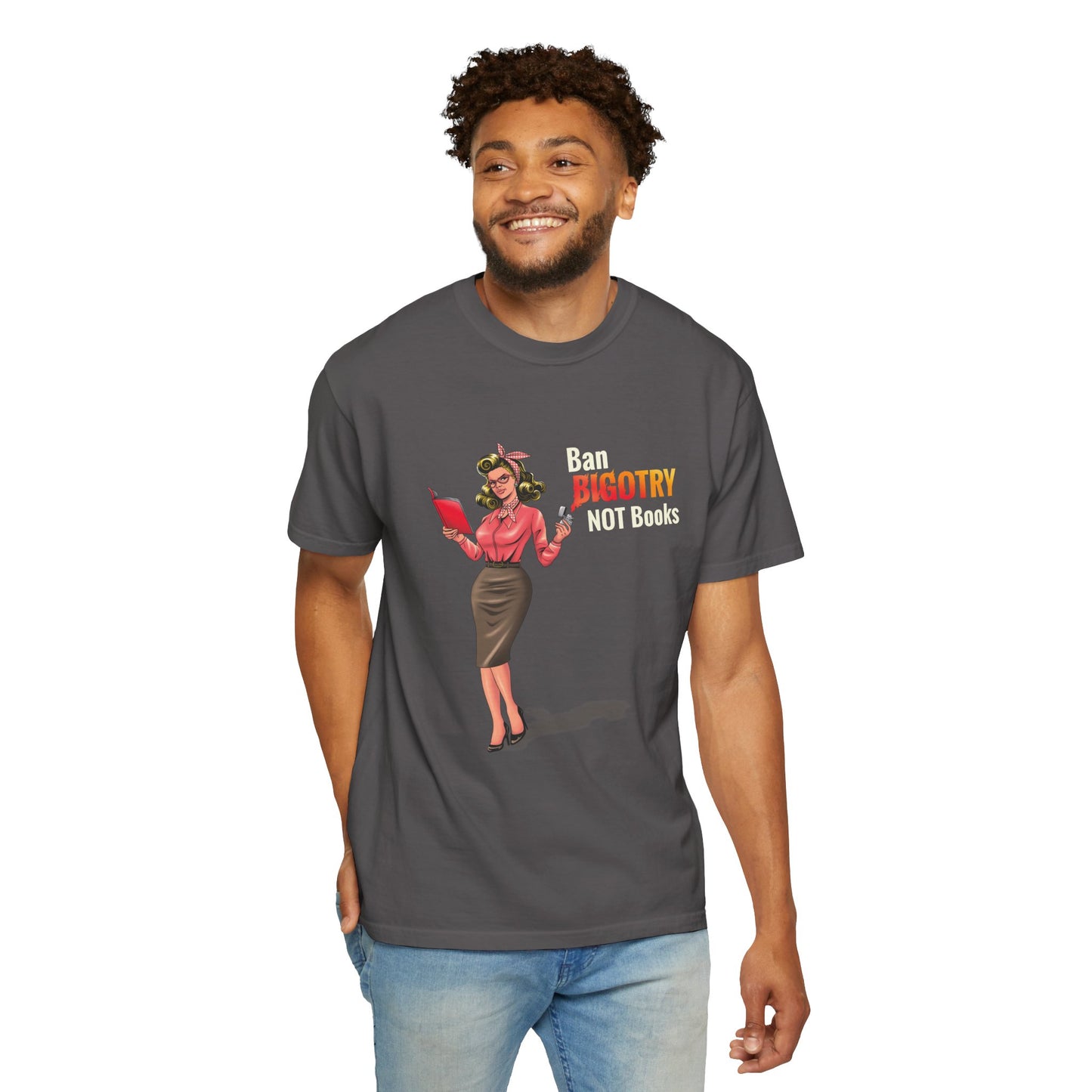 Vintage Ban Bigotry Not Books Tee