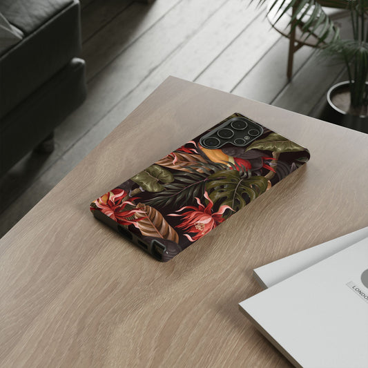 Tough Cases Phone Unique Floral Design with Bird