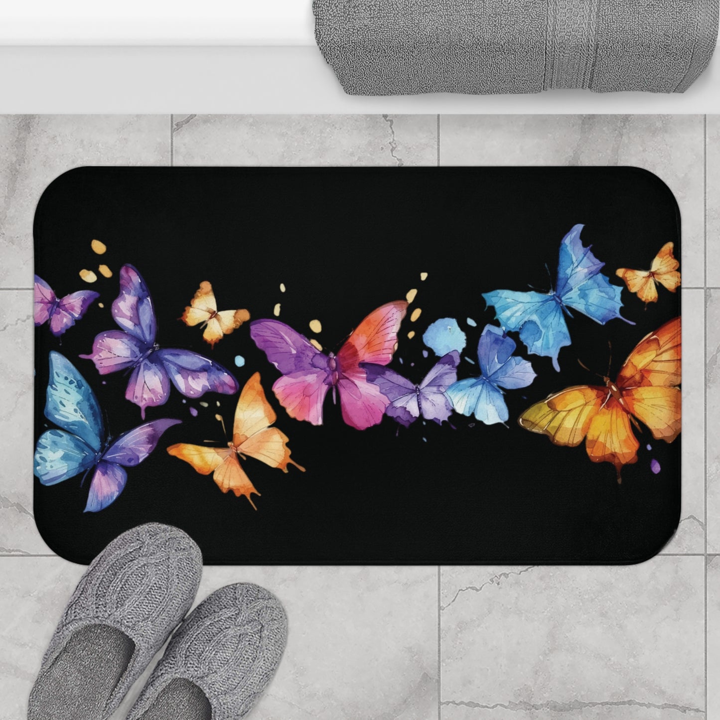 Butterflies and Beauty Bath Mat