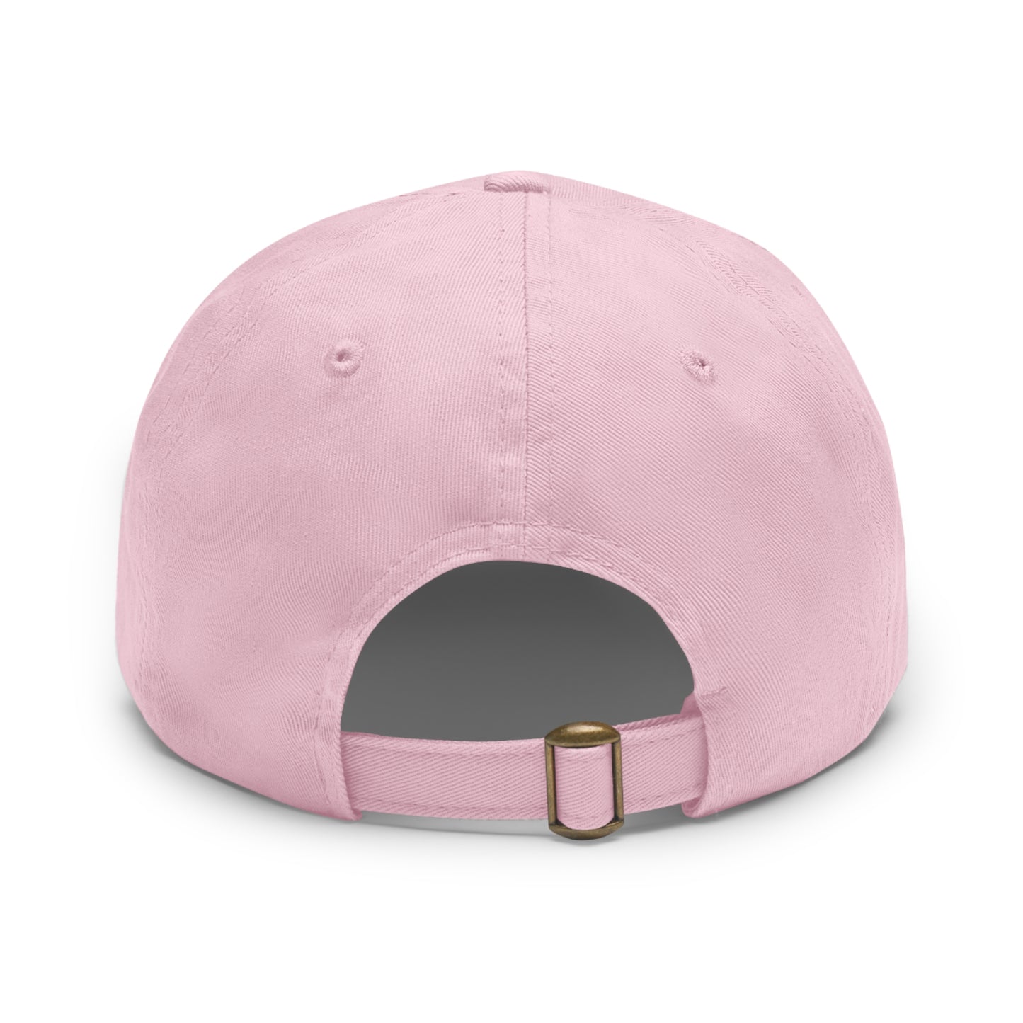 I'm Glad You Stayed Dad Hat with Leather Patch Red/Pink Design