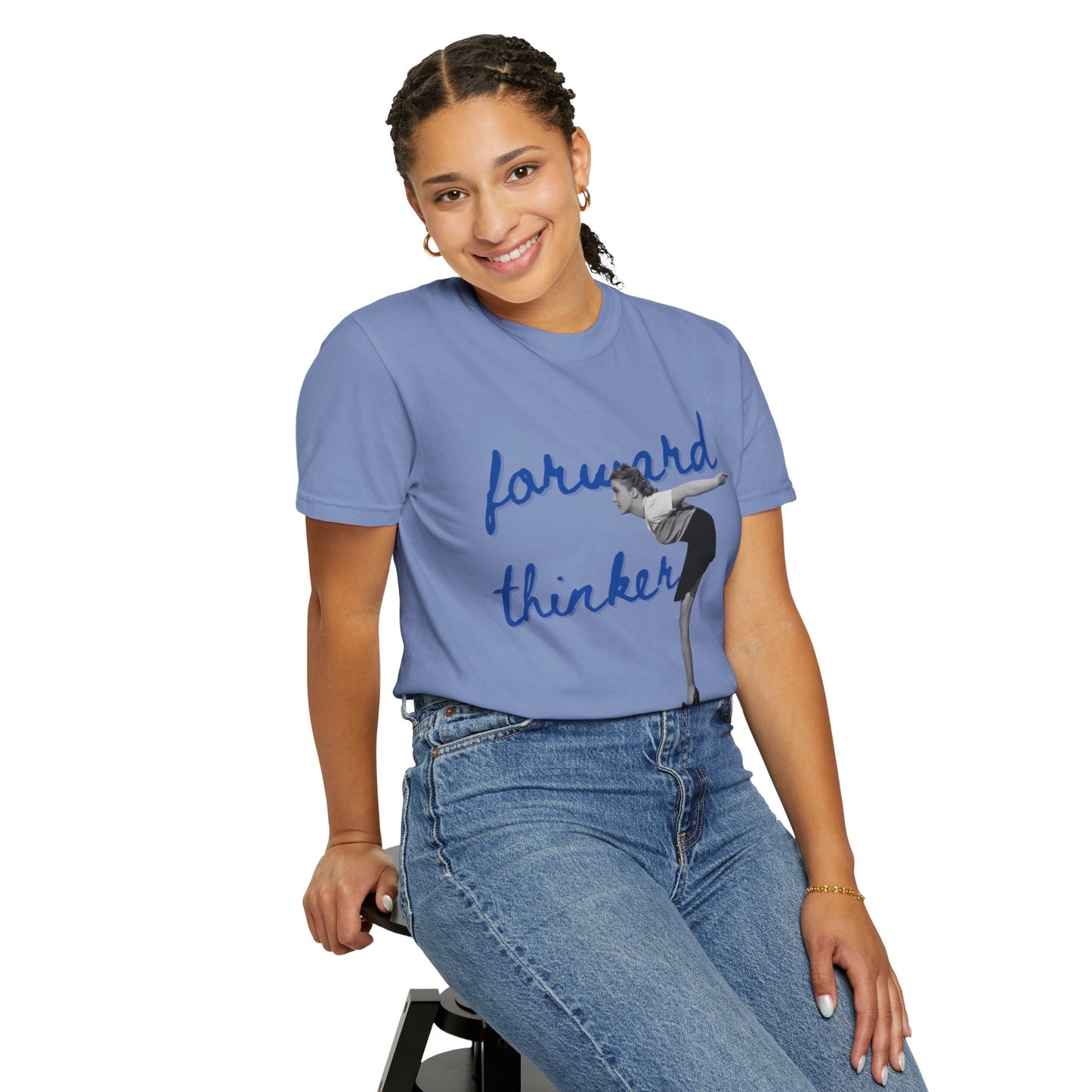Forward Thinker Unisex Garment-Dyed T-shirt Blue