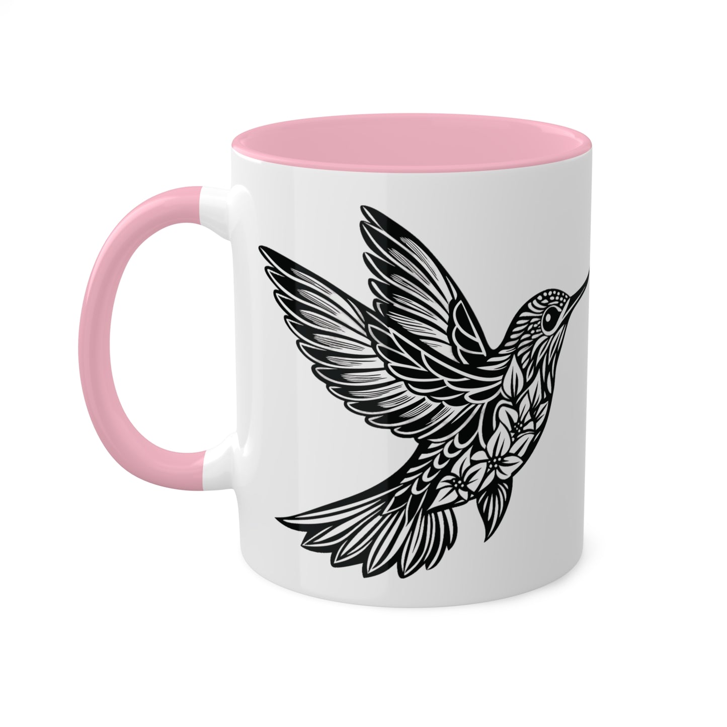 Mug - Hummingbird Lover 11oz Pink or Black Gift Office Accessory