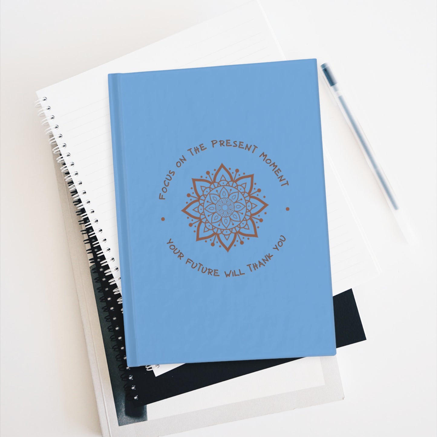 Focus on the Present Moment Journal - Ruled Line