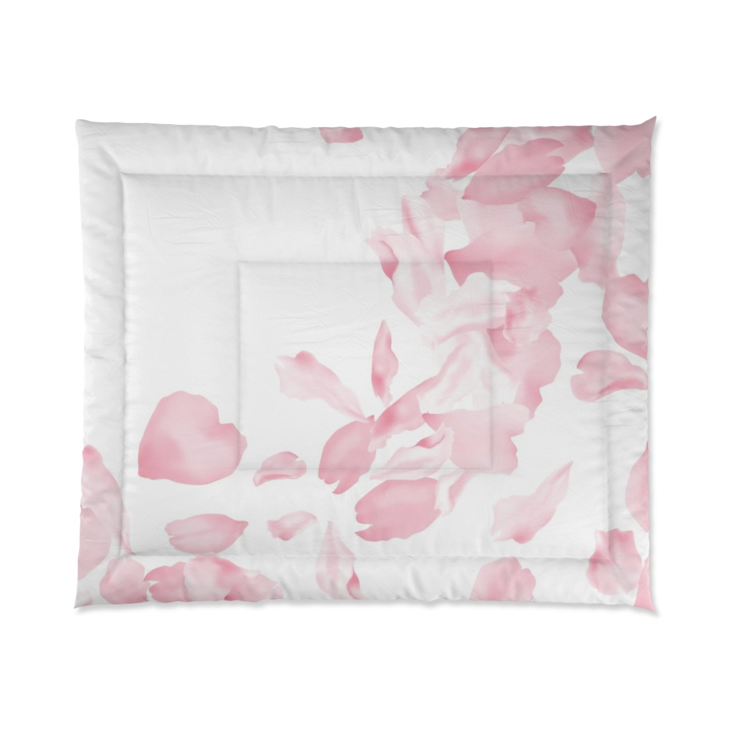 Pink Rose Petals Comforter