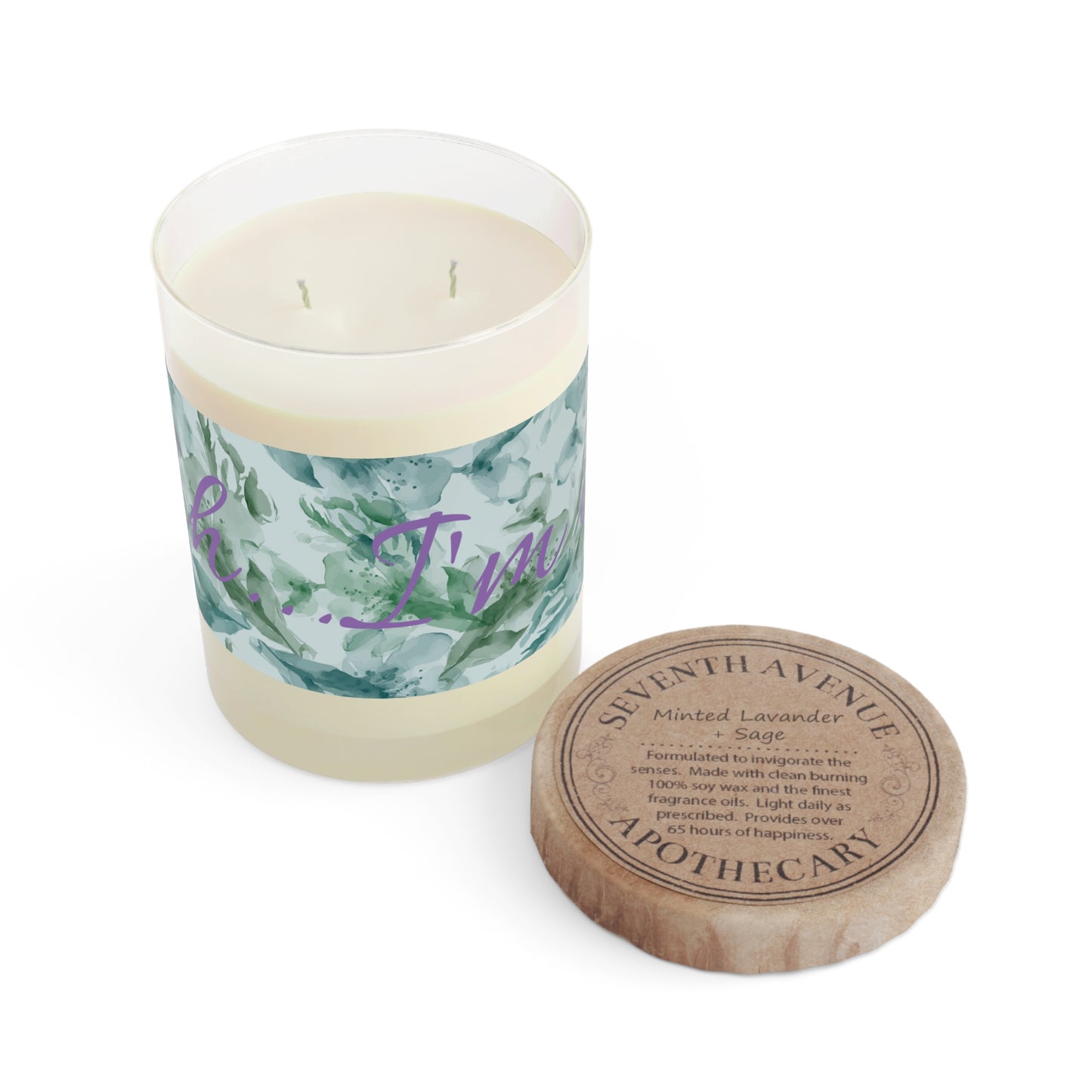 Shhh I'm Tired Scented Candle - Full Glass, 11oz