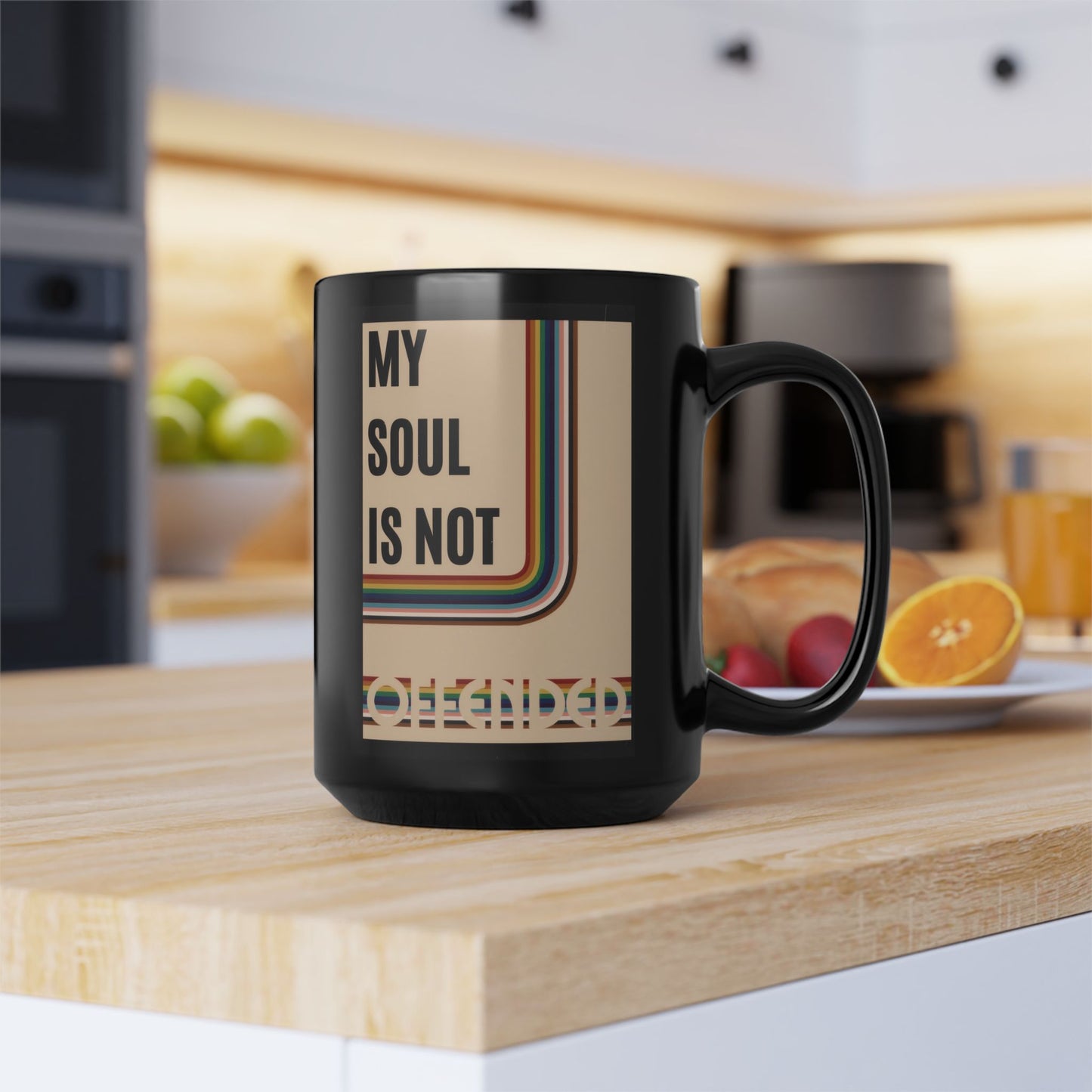 Mug, My Soul Is Not Offended Black Social Justice Mug, 15 oz