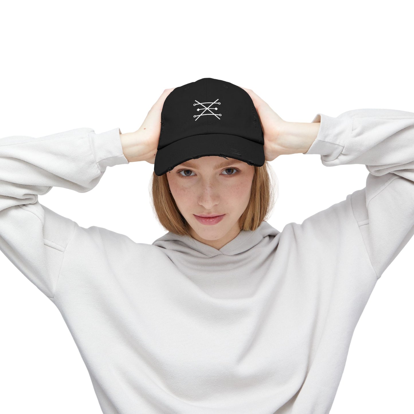 Alchemy Symbol for Copper Unisex Distressed Cap