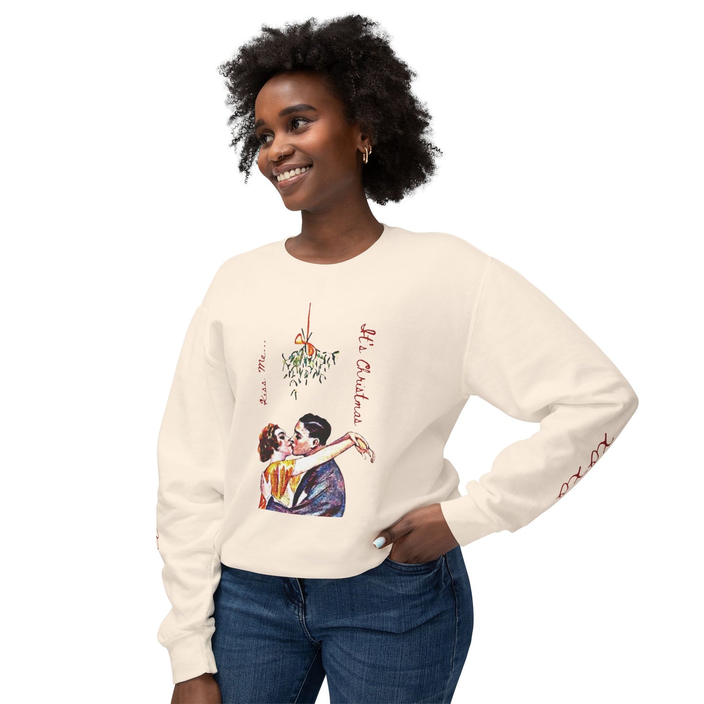 Christmas Vintage Sweatshirt - Unisex Lightweight Crewneck