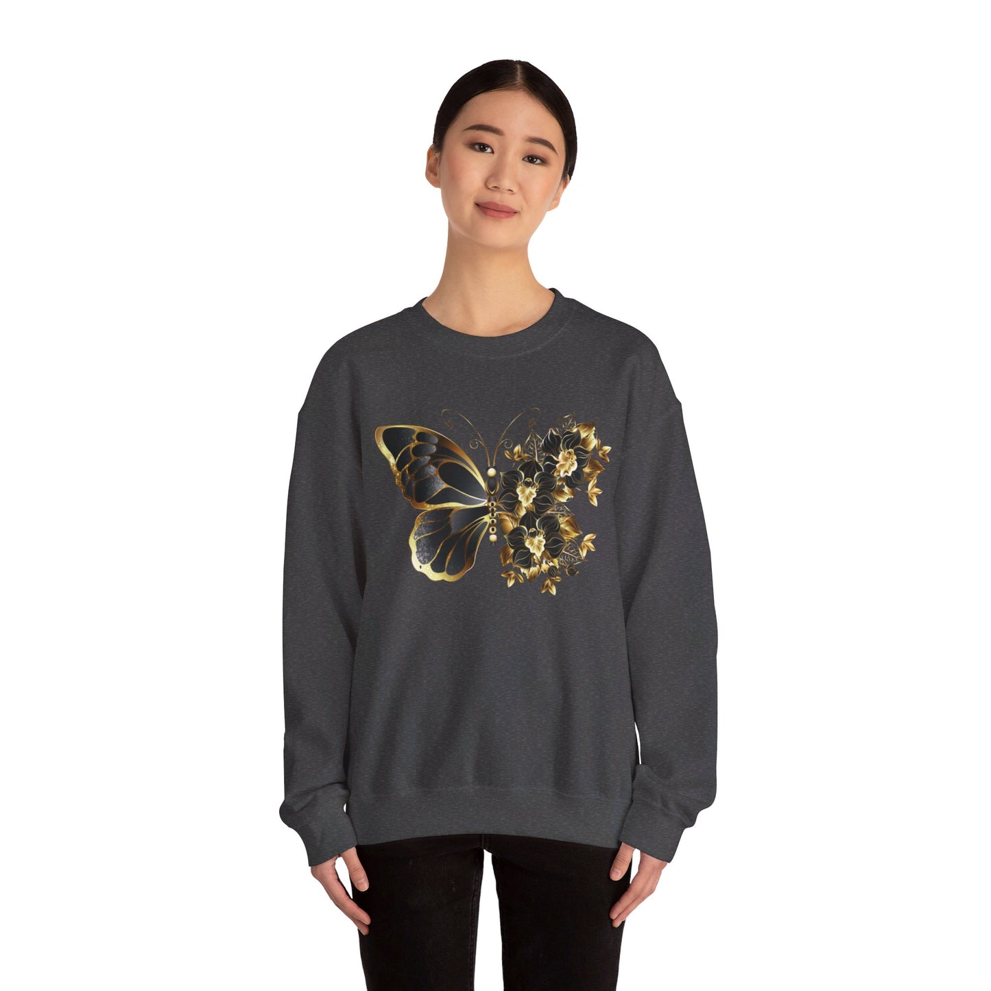 Butterflower Unisex Heavy Blend™ Crewneck Sweatshirt