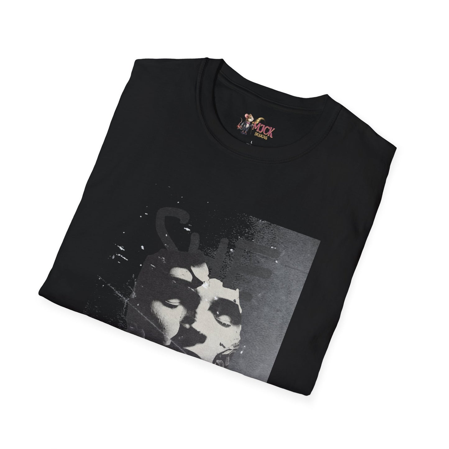 Abstract "She Art" Unisex Softstyle T-Shirt - Empowering Apparel and Gift for Artists