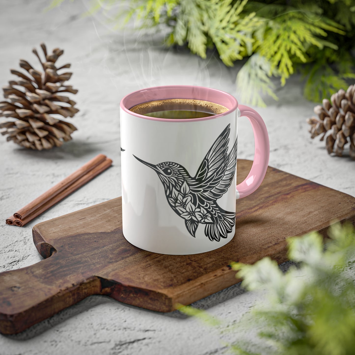 Mug - Hummingbird Lover 11oz Pink or Black Gift Office Accessory