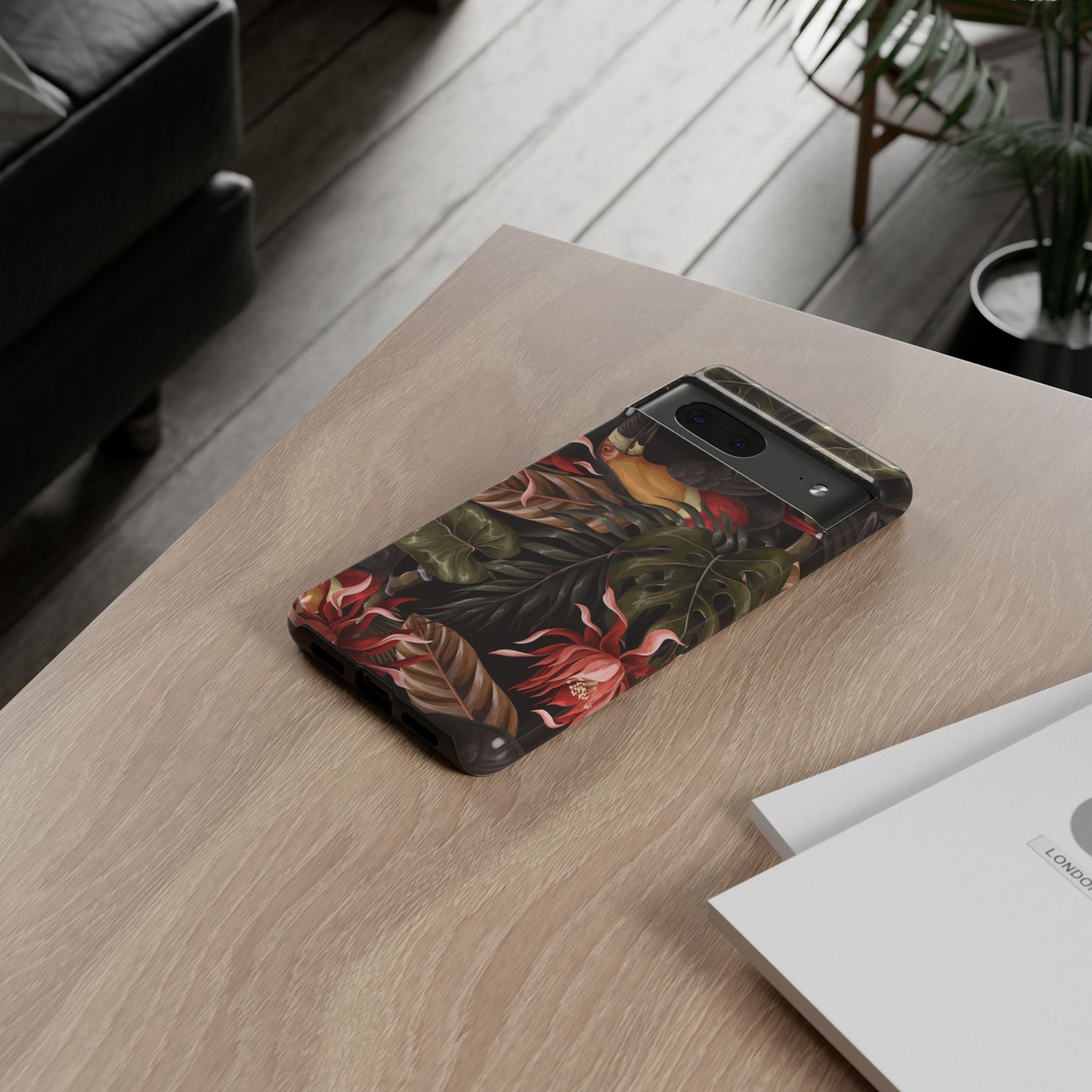 Tough Cases Phone Unique Floral Design with Bird