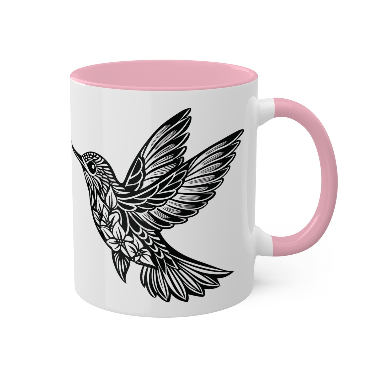 Mug - Hummingbird Lover 11oz Pink or Black Gift Office Accessory