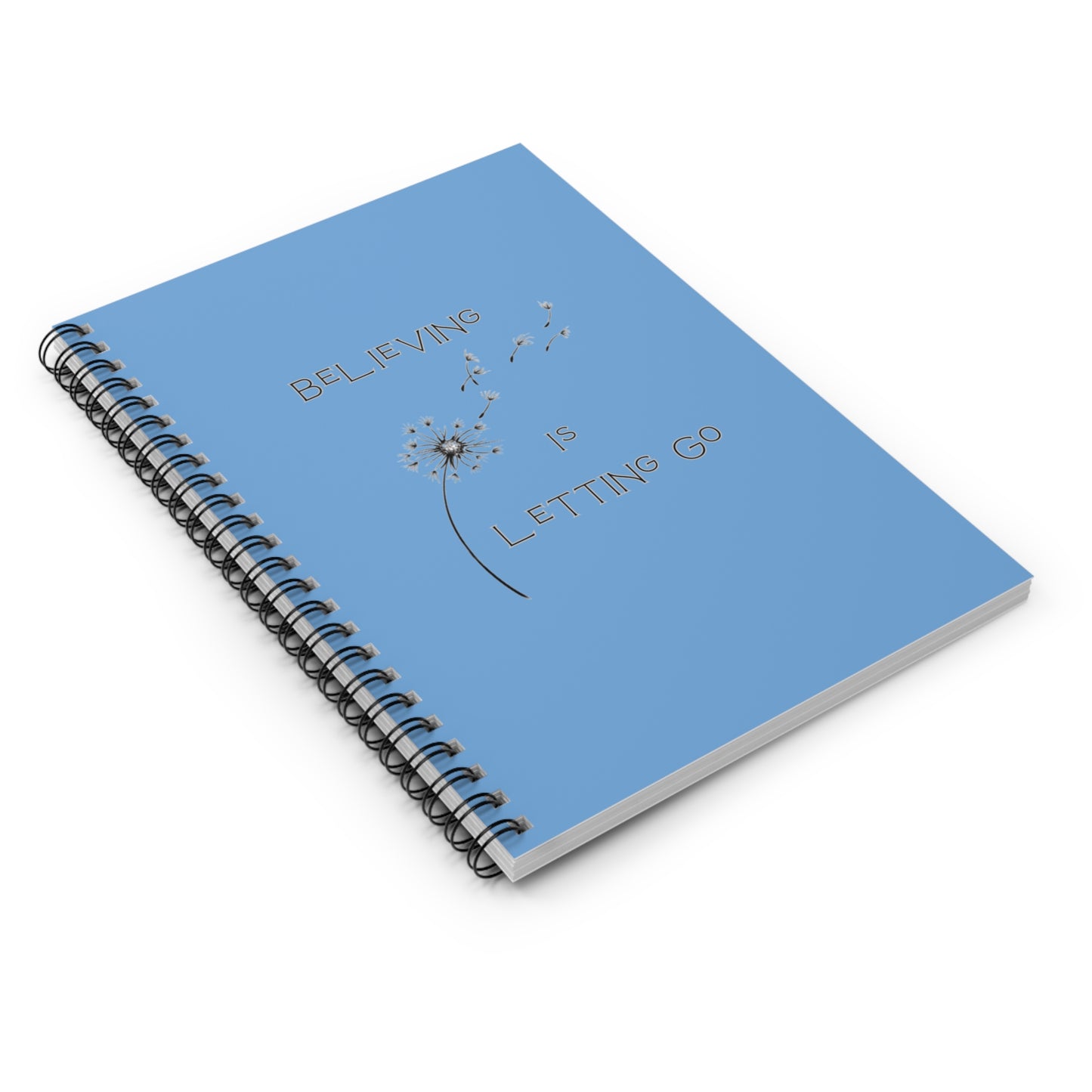 Empowering Manifesting Spiral Notebook- Believing is Letting Go