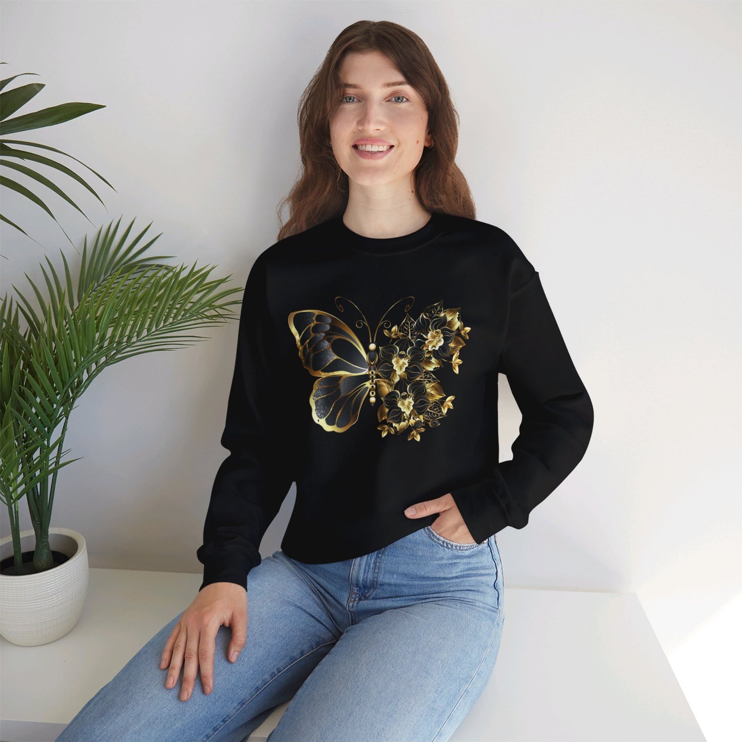 Butterflower Unisex Heavy Blend™ Crewneck Sweatshirt