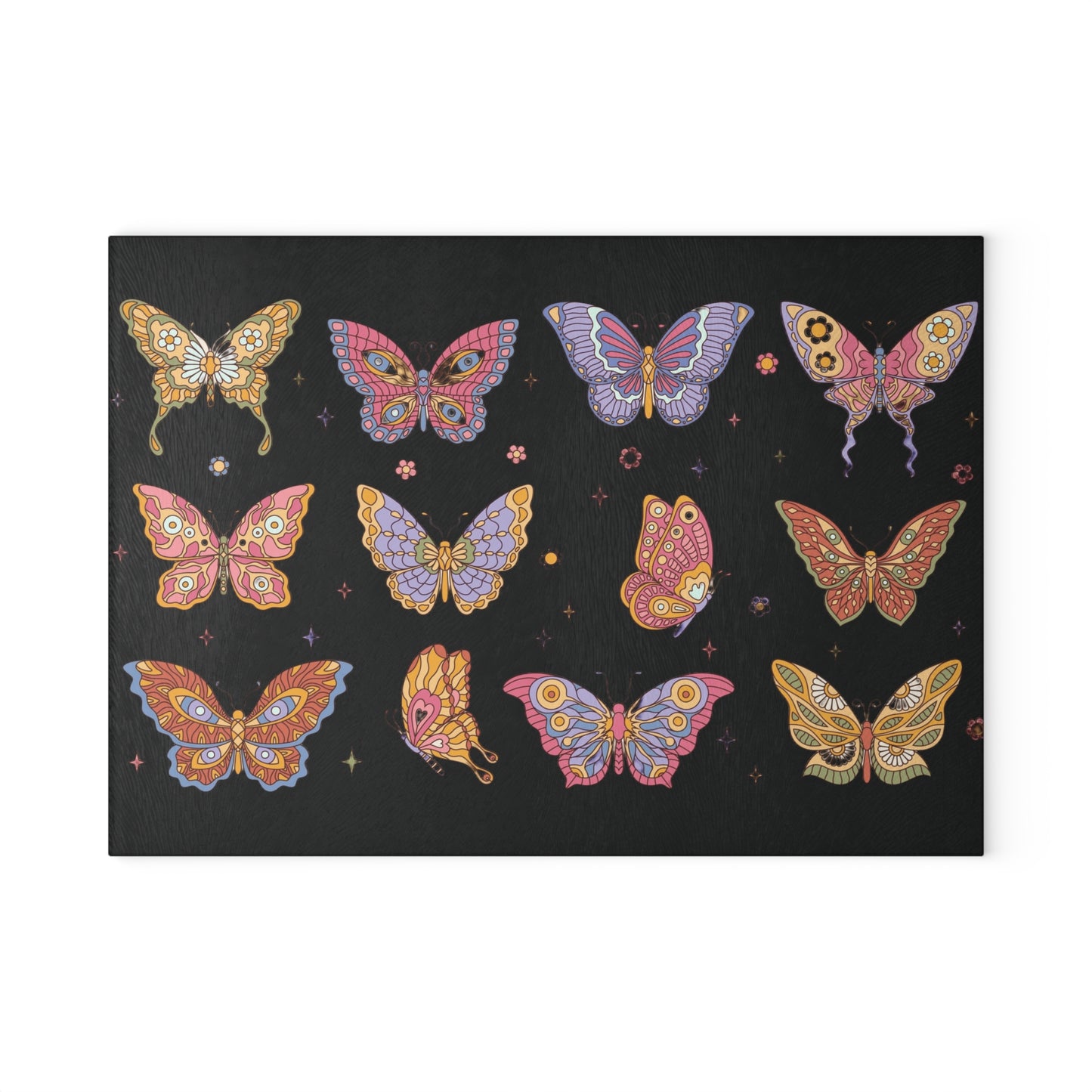 Glass Cutting Board - Bounty of Butterflies Kitchen Decor