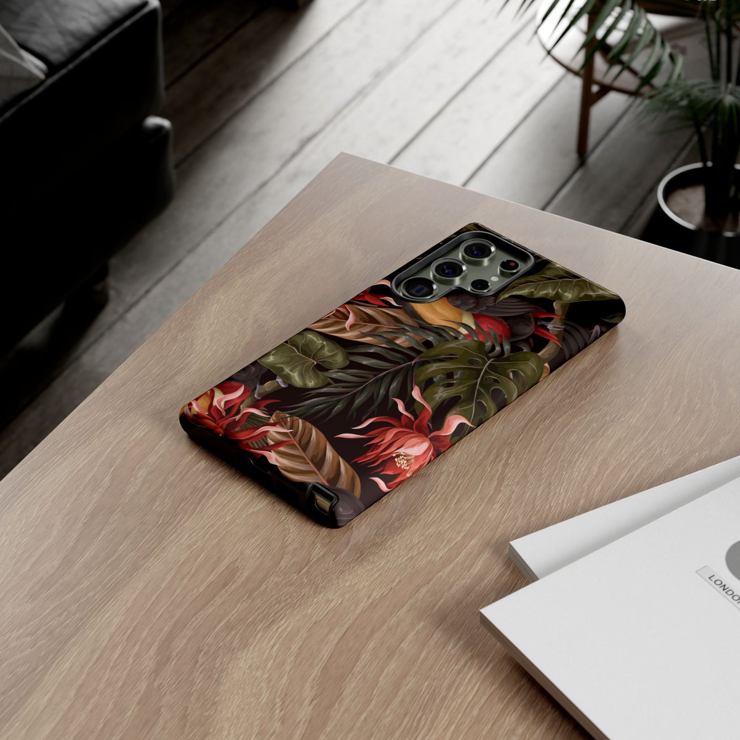 Tough Cases Phone Unique Floral Design with Bird