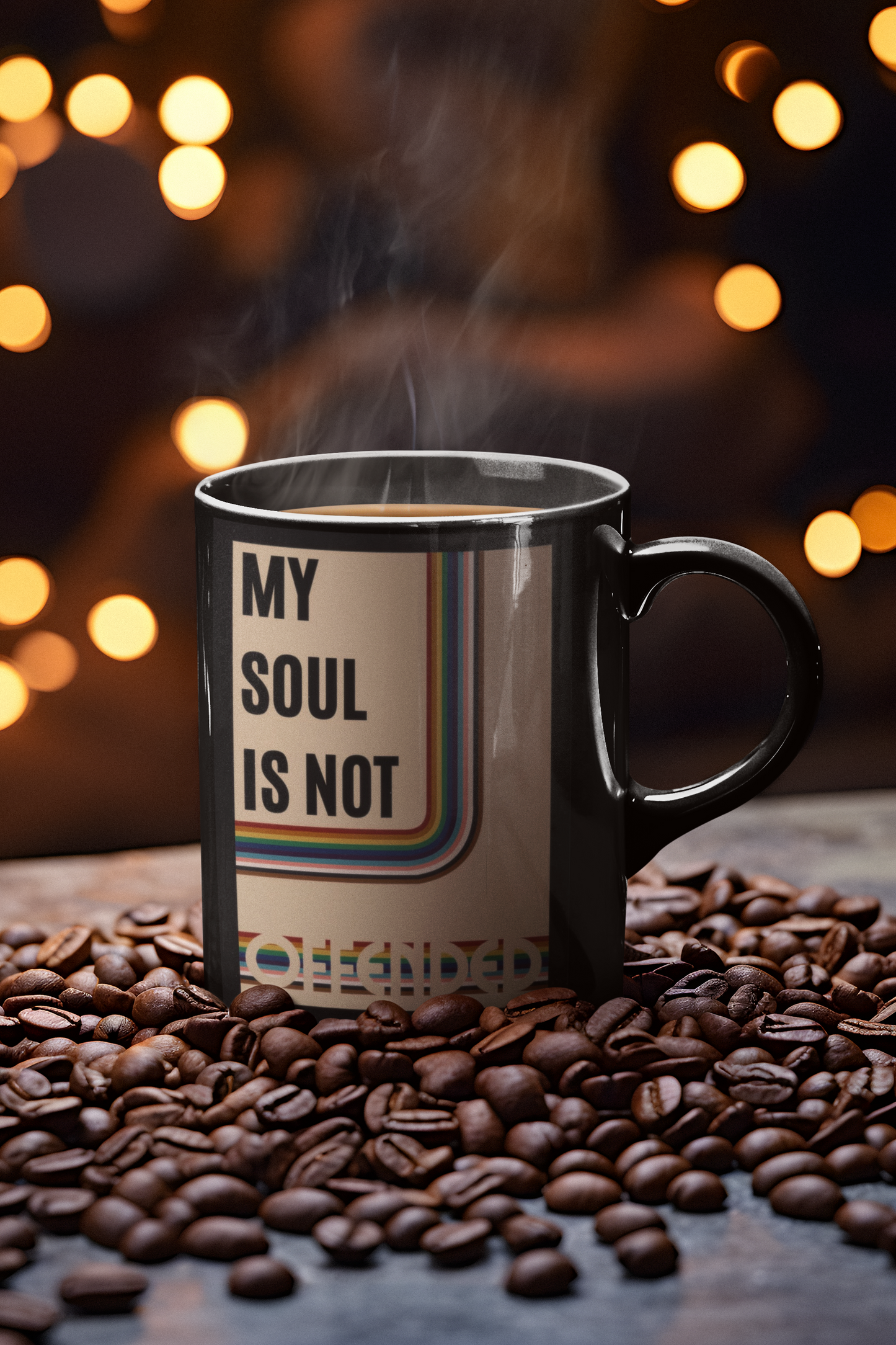 Mug, My Soul Is Not Offended Black Social Justice Mug, 15 oz