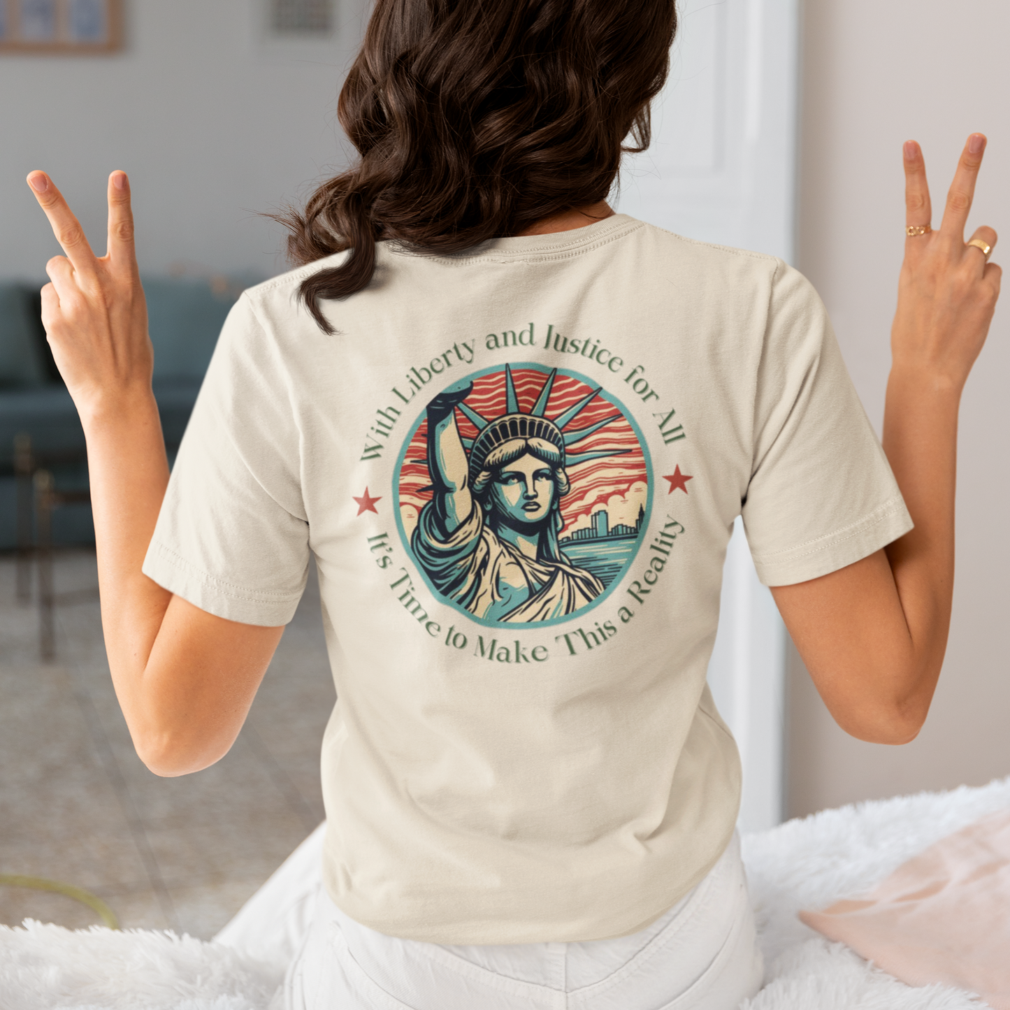 Liberty and Justice for All Social Justice Cotton T-shirt