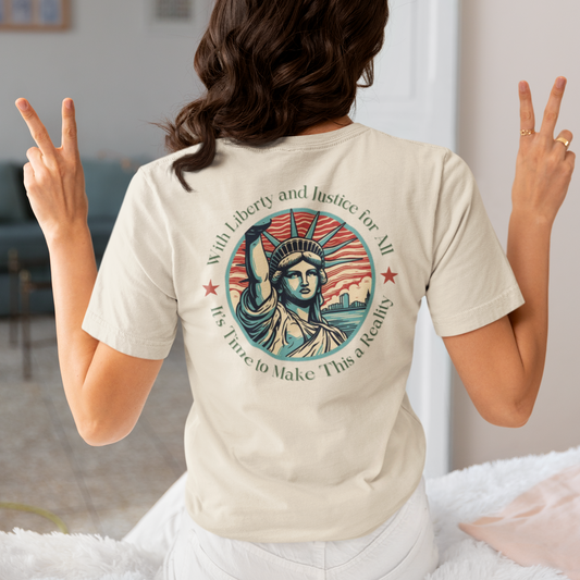 Liberty and Justice for All Social Justice Cotton T-shirt