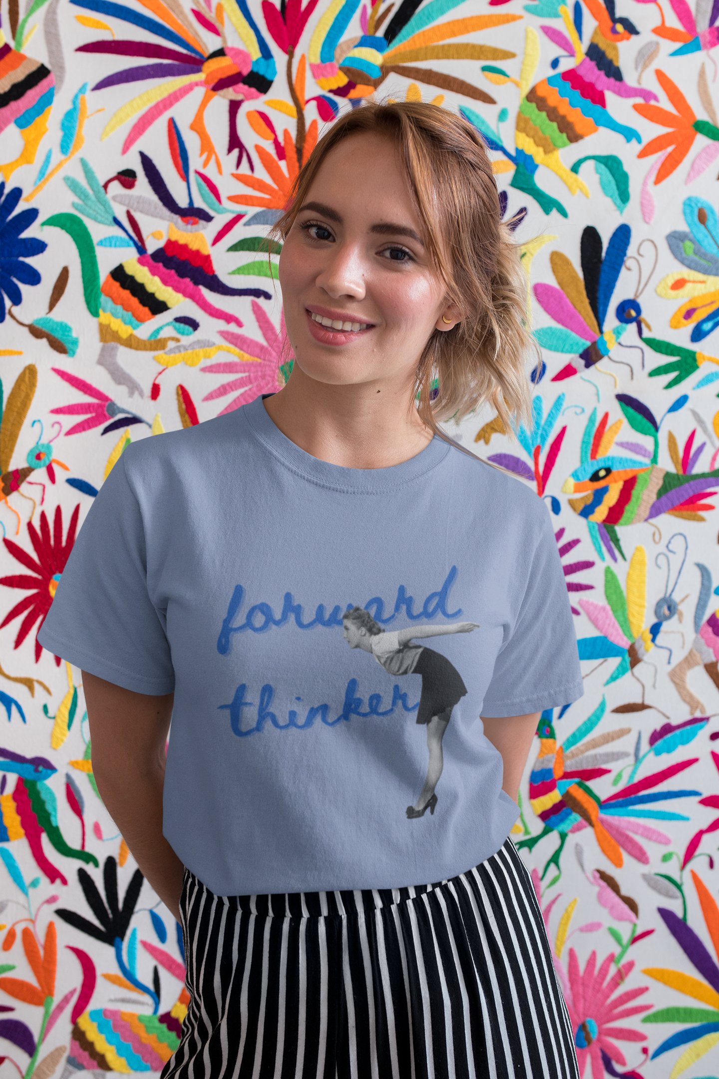 Forward Thinker Unisex Garment-Dyed T-shirt Blue