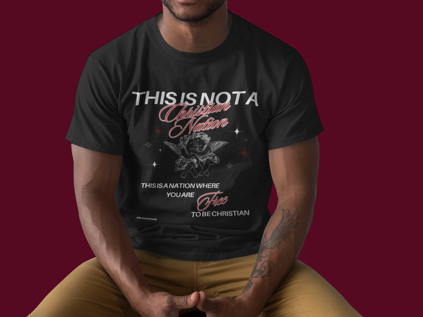 This is Not a Christian Nation Unisex Garment-Dyed T-shirt Dark Colors