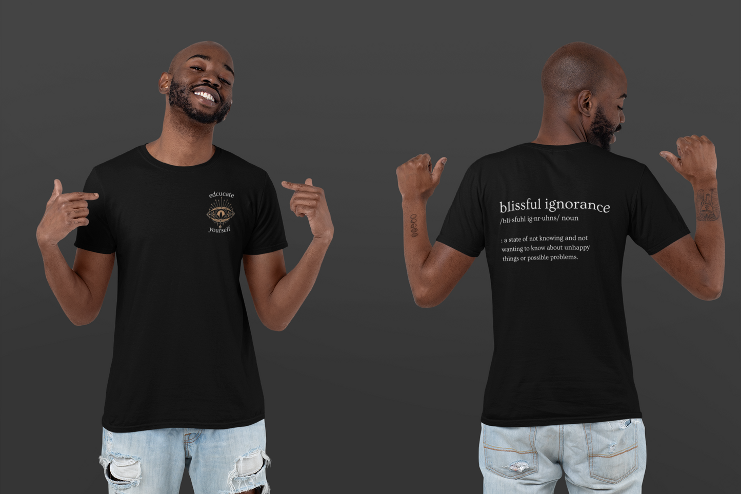 Educate Yourself on Blissful Ignorance Cotton T-shirt