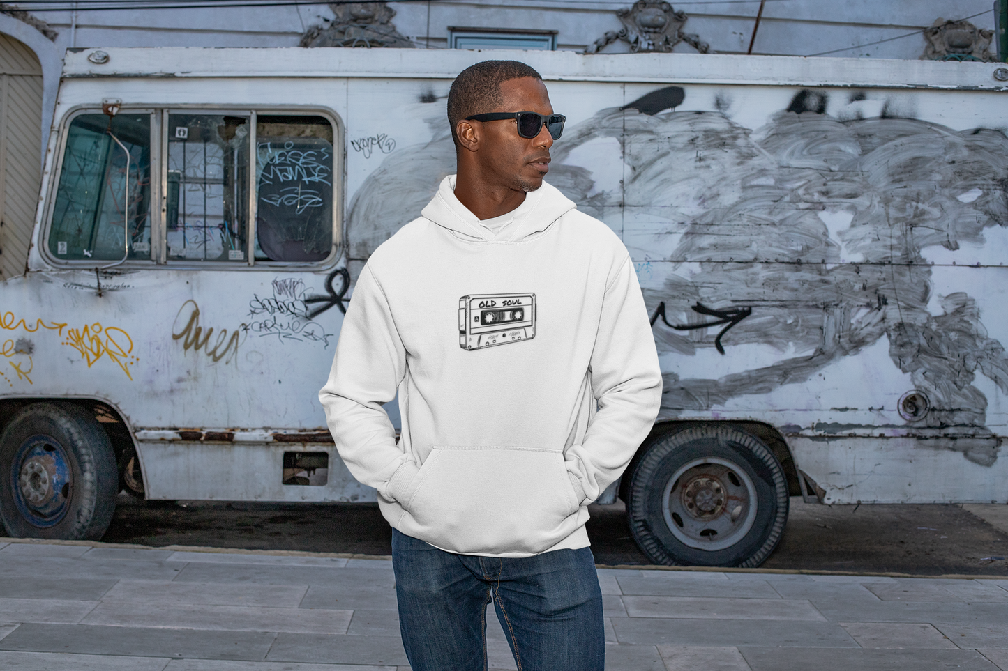 Cassette Tape Unisex Hoodie 'Old Soul' Gift for Her/Him