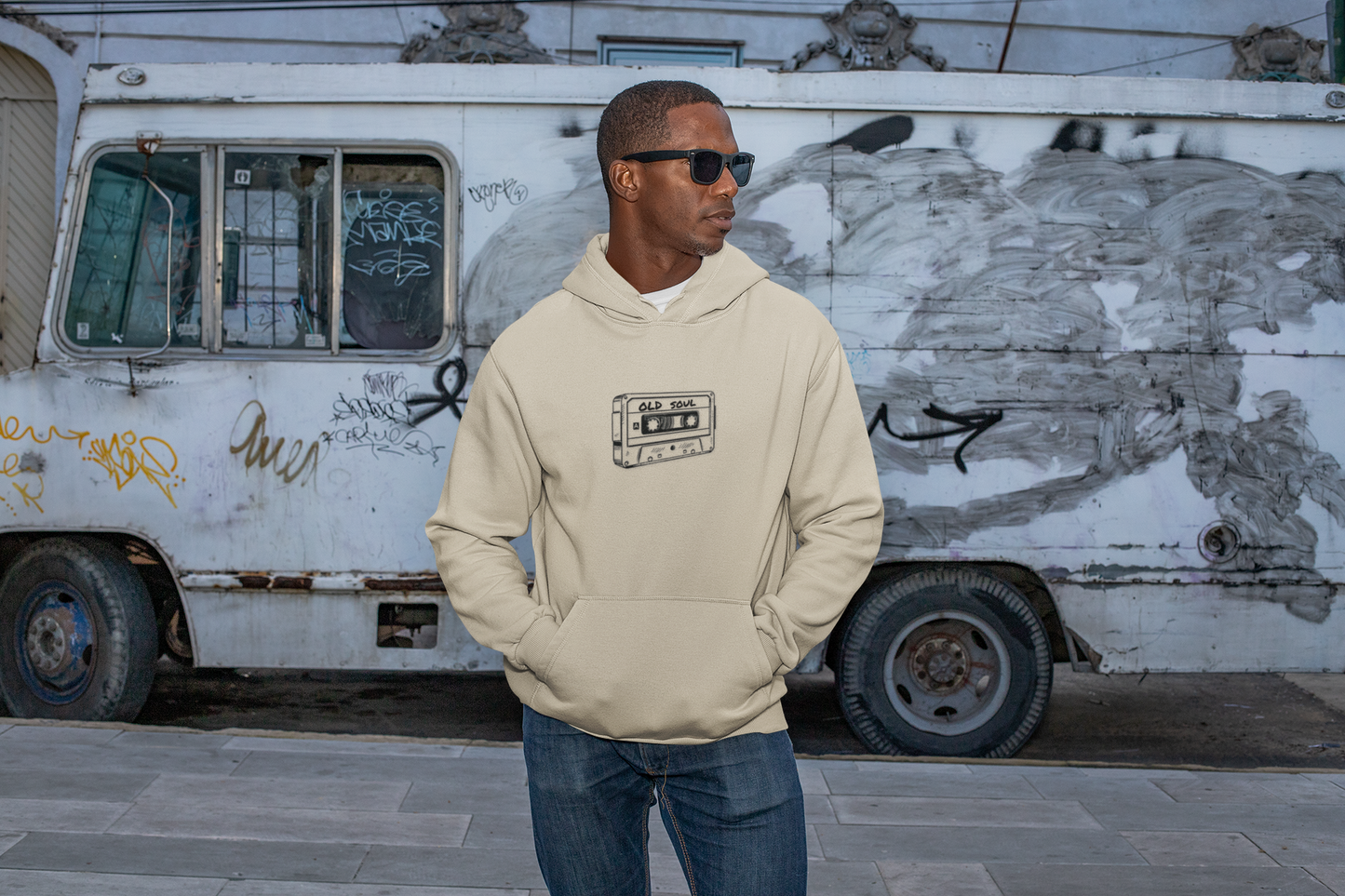 Cassette Tape Unisex Hoodie 'Old Soul' Gift for Her/Him