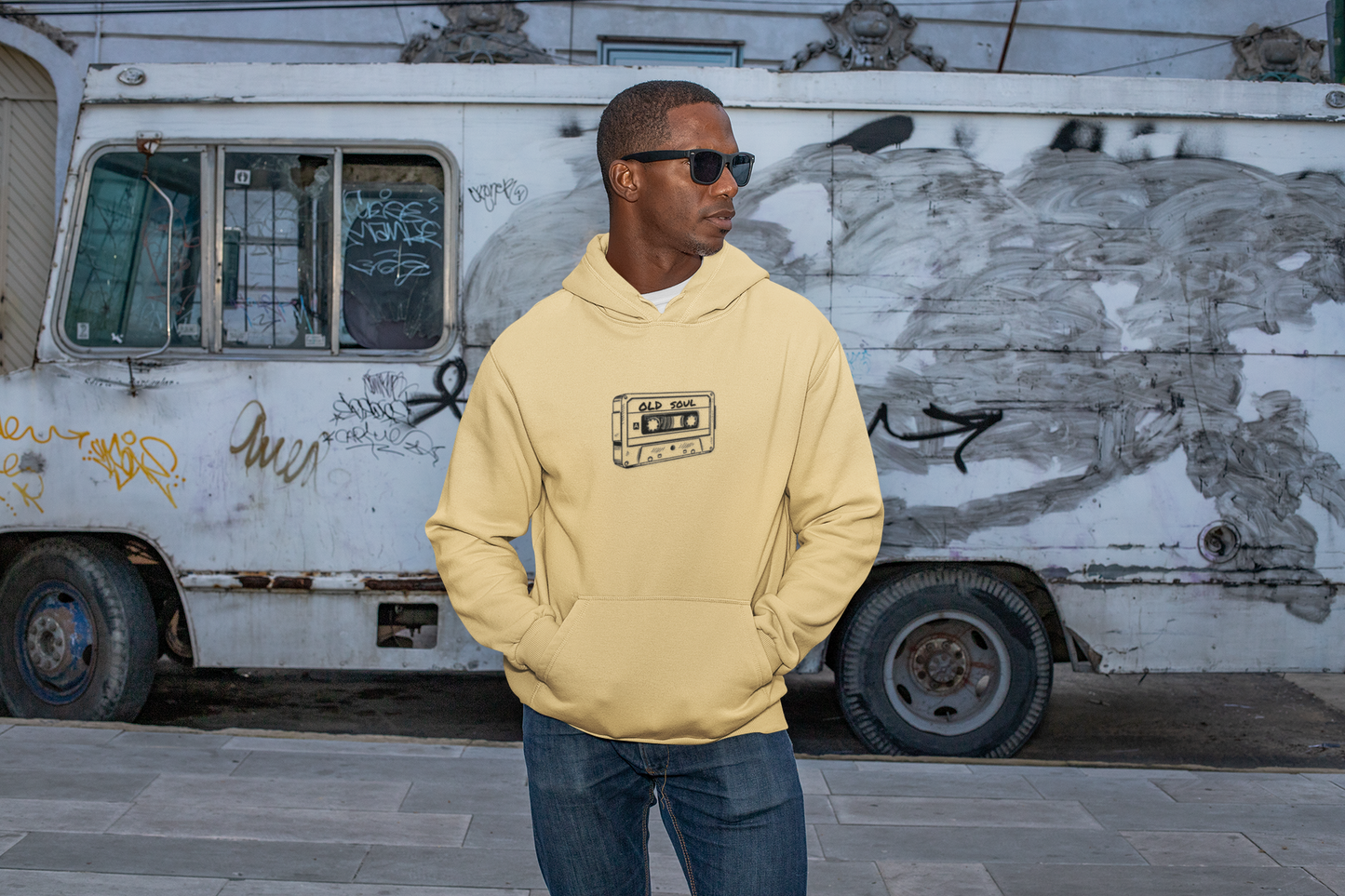 Cassette Tape Unisex Hoodie 'Old Soul' Gift for Her/Him